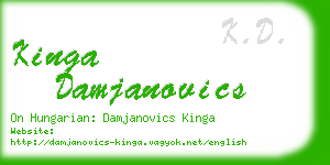 kinga damjanovics business card